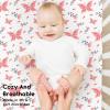 imageYoofoss Baby Crib Sheets for Boys Girls Fitted Crib Sheet 2 Pack for Standard Crib and Toddler Mattress Super Soft Microfiber Baby Sheet 28x52x8inApricotGreenPink  Butterflies