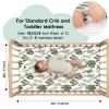 imageYoofoss Baby Crib Sheets for Boys Girls Fitted Crib Sheet 2 Pack for Standard Crib and Toddler Mattress Super Soft Microfiber Baby Sheet 28x52x8inApricotGreenGreen  Banana Leaves