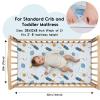 imageYoofoss Baby Crib Sheets for Boys Girls Fitted Crib Sheet 2 Pack for Standard Crib and Toddler Mattress Super Soft Microfiber Baby Sheet 28x52x8inApricotGreenBlue Rocket