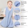 imageYoofoss Baby Sleep Sack 06 Months 05 TOG Baby Wearable Blanket 100 Organic Cotton Infant Toddler Sleeping Sack 2Way Zipper Lightweight Sleep Sack Black ForestBlue