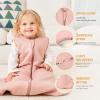 imageYoofoss Baby Sleep Sack 06 Months 05 TOG Baby Wearable Blanket 100 Organic Cotton Infant Toddler Sleeping Sack 2Way Zipper Lightweight Sleep Sack Black ForestPink
