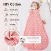 imageYoofoss Baby Sleep Sack 06 Months 05 TOG Baby Wearable Blanket 100 Organic Cotton Infant Toddler Sleeping Sack 2Way Zipper Lightweight Sleep Sack Black Forest10 Togpinkarrow