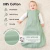 imageYoofoss Baby Sleep Sack 06 Months 05 TOG Baby Wearable Blanket 100 Organic Cotton Infant Toddler Sleeping Sack 2Way Zipper Lightweight Sleep Sack Black Forest10 Togleafgreen