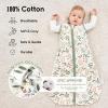 imageYoofoss Baby Sleep Sack 06 Months 05 TOG Baby Wearable Blanket 100 Organic Cotton Infant Toddler Sleeping Sack 2Way Zipper Lightweight Sleep Sack Black Forest05 Togflowerpack of 1