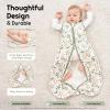 imageYoofoss Baby Sleep Sack 06 Months 05 TOG Baby Wearable Blanket 100 Organic Cotton Infant Toddler Sleeping Sack 2Way Zipper Lightweight Sleep Sack Black Forest05 Togflowerpack of 1