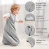 imageYoofoss Baby Sleep Sack 06 Months 05 TOG Baby Wearable Blanket 100 Organic Cotton Infant Toddler Sleeping Sack 2Way Zipper Lightweight Sleep Sack Black ForestGrey