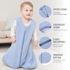 imageYoofoss Baby Sleep Sack 06 Months 05 TOG Baby Wearable Blanket 100 Organic Cotton Infant Toddler Sleeping Sack 2Way Zipper Lightweight Sleep Sack Black ForestBlue