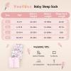 imageYoofoss Baby Sleep Sack 612 Months 05 Tog Wearable Blanket for Baby 3 Pack 100 Organic Cotton Infant Toddler Sleeping Sack 2Way Zipper Lightweight Sleep SackPink Floral