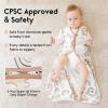 imageYoofoss Baby Sleep Sack 612 Months 05 Tog Wearable Blanket for Baby 3 Pack 100 Organic Cotton Infant Toddler Sleeping Sack 2Way Zipper Lightweight Sleep SackBrown Animal