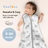 imageYoofoss Baby Sleep Sack 612 Months 05 Tog Wearable Blanket for Baby 3 Pack 100 Organic Cotton Infant Toddler Sleeping Sack 2Way Zipper Lightweight Sleep SackBlue Seabed