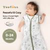 imageYoofoss Baby Sleep Sack 612 Months 05 Tog Wearable Blanket for Baby 3 Pack 100 Organic Cotton Infant Toddler Sleeping Sack 2Way Zipper Lightweight Sleep SackGreen Forest