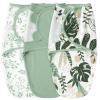 imageYoofoss Baby Swaddles for Newborns 100 Organic Cotton Adjustable Swaddle Sleep Sack 03 Months Newborn Swaddle Sack Breathable SoftSmallGreen Leaf
