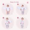 imageYoofoss Baby Swaddles for Newborns 100 Organic Cotton Adjustable Swaddle Sleep Sack 03 Months Newborn Swaddle Sack Breathable SoftSmallPink  Flowers