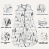 imageYoofoss Baby Wearable Blanket TOG 25 Winter Sleep Sack 1824 Months 100 Organic Cotton Toddler Sleeping Sack with 2Way Zipper Warm Quilted Sleep Sack05 Toggrizzlypack of 1