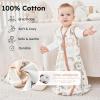 imageYoofoss Baby Wearable Blanket TOG 25 Winter Sleep Sack 1824 Months 100 Organic Cotton Toddler Sleeping Sack with 2Way Zipper Warm Quilted Sleep Sack10 Togbrown Animal