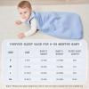 imageYoofoss Baby Wearable Blanket TOG 25 Winter Sleep Sack 1824 Months 100 Organic Cotton Toddler Sleeping Sack with 2Way Zipper Warm Quilted Sleep SackBlue