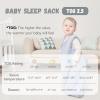 imageYoofoss Baby Wearable Blanket TOG 25 Winter Sleep Sack 1824 Months 100 Organic Cotton Toddler Sleeping Sack with 2Way Zipper Warm Quilted Sleep SackBlue