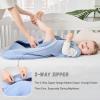 imageYoofoss Baby Wearable Blanket TOG 25 Winter Sleep Sack 1824 Months 100 Organic Cotton Toddler Sleeping Sack with 2Way Zipper Warm Quilted Sleep SackBlue