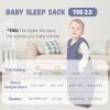 imageYoofoss Baby Wearable Blanket TOG 25 Winter Sleep Sack 1824 Months 100 Organic Cotton Toddler Sleeping Sack with 2Way Zipper Warm Quilted Sleep SackNavy Blue
