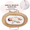 imageYoofoss Bassinet Sheets Baby Girl Boy Fitted Bassinet Sheet Set 2 Pack Universal Fit for Cradle Moses Basket Oval Rectangle Round Hourglass Mattress Soft Breathable PinkLove