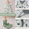 imageYoofoss Fleece Baby Sleep Sack 1218 Months with Plush Dots TOG 15 Baby Wearable Blanket with 2Way Zipper Organic Cotton Toddler Sleep Sack Fleece15 Tog  Greenfoxgray
