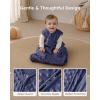imageYoofoss Fleece Baby Sleep Sack 1218 Months with Plush Dots TOG 15 Baby Wearable Blanket with 2Way Zipper Organic Cotton Toddler Sleep Sack Fleece15 Tognavy  Dark Blue