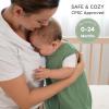 imageYoofoss Fleece Baby Sleep Sack 1218 Months with Plush Dots TOG 15 Baby Wearable Blanket with 2Way Zipper Organic Cotton Toddler Sleep Sack Fleece15 Tog  Greenfoxgray