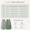 imageYoofoss Fleece Baby Sleep Sack 1218 Months with Plush Dots TOG 15 Baby Wearable Blanket with 2Way Zipper Organic Cotton Toddler Sleep Sack Fleece15 Tog  Greenfoxgray