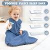 imageYoofoss Fleece Baby Sleep Sack 1218 Months with Plush Dots TOG 15 Baby Wearable Blanket with 2Way Zipper Organic Cotton Toddler Sleep Sack Fleece15 Tognavy  Dark Blue