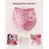 imageYoofoss Girls Underwear 100 Organic Cotton Soft Toddler Kids Underwear Tagfree Comfort Girls Panties 6PackPink Castle Black White