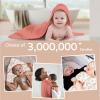 imageYoofoss Hooded Baby Towels for Newborn 2 Pack 100 Muslin Organic Cotton Baby Bath Towel with Hood for Babies Infant Toddler and Kids Large 32x32Inch Soft and Absorbent Newborn EssentialPink Rainbow