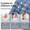 imageYoofoss Hooded Baby Towels for Newborn 2 Pack 100 Muslin Organic Cotton Baby Bath Towel with Hood for Babies Infant Toddler and Kids Large 32x32Inch Soft and Absorbent Newborn EssentialGrey and Dark Blue