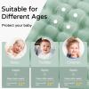 imageYoofoss Hooded Baby Towels for Newborn 2 Pack 100 Muslin Organic Cotton Baby Bath Towel with Hood for Babies Infant Toddler and Kids Large 32x32Inch Soft and Absorbent Newborn EssentialGradient Green