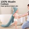imageYoofoss Hooded Baby Towels for Newborn 2 Pack 100 Muslin Organic Cotton Baby Bath Towel with Hood for Babies Infant Toddler and Kids Large 32x32Inch Soft and Absorbent Newborn EssentialBlue and White Elephant