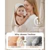 imageYoofoss Hooded Baby Towels for Newborn 2 Pack 100 Muslin Organic Cotton Baby Bath Towel with Hood for Babies Infant Toddler and Kids Large 32x32Inch Soft and Absorbent Newborn EssentialBeigecoffee