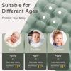 imageYoofoss Hooded Baby Towels for Newborn 2 Pack 100 Muslin Organic Cotton Baby Bath Towel with Hood for Babies Infant Toddler and Kids Large 32x32Inch Soft and Absorbent Newborn EssentialGrey and Dark Green