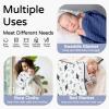 imageYoofoss Hooded Baby Towels for Newborn 2 Pack 100 Muslin Organic Cotton Baby Bath Towel with Hood for Babies Infant Toddler and Kids Large 32x32Inch Soft and Absorbent Newborn EssentialNavy Dinosaur