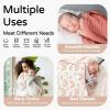 imageYoofoss Hooded Baby Towels for Newborn 2 Pack 100 Muslin Organic Cotton Baby Bath Towel with Hood for Babies Infant Toddler and Kids Large 32x32Inch Soft and Absorbent Newborn EssentialPink Rainbow