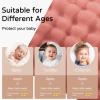 imageYoofoss Hooded Baby Towels for Newborn 2 Pack 100 Muslin Organic Cotton Baby Bath Towel with Hood for Babies Infant Toddler and Kids Large 32x32Inch Soft and Absorbent Newborn EssentialPink Rainbow