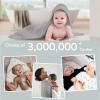 imageYoofoss Hooded Baby Towels for Newborn 2 Pack 100 Muslin Organic Cotton Baby Bath Towel with Hood for Babies Infant Toddler and Kids Large 32x32Inch Soft and Absorbent Newborn EssentialGrey and White Fireworks