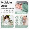 imageYoofoss Hooded Baby Towels for Newborn 2 Pack 100 Muslin Organic Cotton Baby Bath Towel with Hood for Babies Infant Toddler and Kids Large 32x32Inch Soft and Absorbent Newborn EssentialGreen Elephant