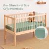 imageYoofoss Muslin Crib Sheets for Boys Girls 100 Cotton Fitted Baby Crib Sheet 2 Pack Soft and Breathable for Standard Crib Mattress ampamp Toddler Mattress 52quotx28quotGreygreen