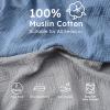 imageYoofoss Muslin Crib Sheets for Boys Girls 100 Cotton Fitted Baby Crib Sheet 2 Pack Soft and Breathable for Standard Crib Mattress ampamp Toddler Mattress 52quotx28quotGreyblue