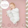 imageYoofoss Muslin Crib Sheets for Boys Girls 100 Cotton Fitted Baby Crib Sheet 2 Pack Soft and Breathable for Standard Crib Mattress ampamp Toddler Mattress 52quotx28quotCreampink