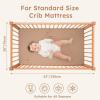 imageYoofoss Muslin Crib Sheets for Boys Girls 100 Cotton Fitted Baby Crib Sheet 2 Pack Soft and Breathable for Standard Crib Mattress ampamp Toddler Mattress 52quotx28quotApricotcoffee
