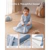imageYoofoss Rayon Made from Bamboo Baby Sleep Sack 06 Months 10 Tog Baby Wearable Blanket Super Soft Infant Toddler Sleeping Sack 2Way ZipperBlue