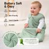 imageYoofoss Rayon Made from Bamboo Baby Sleep Sack 06 Months 10 Tog Baby Wearable Blanket Super Soft Infant Toddler Sleeping Sack 2Way ZipperGreen