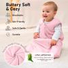 imageYoofoss Rayon Made from Bamboo Baby Sleep Sack 06 Months 10 Tog Baby Wearable Blanket Super Soft Infant Toddler Sleeping Sack 2Way ZipperPink