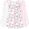 imageYoofoss Baby Sleep Sack 612 Months 05 Tog Wearable Blanket for Baby 3 Pack 100 Organic Cotton Infant Toddler Sleeping Sack 2Way Zipper Lightweight Sleep SackPink Floral