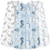 imageYoofoss Baby Sleep Sack 612 Months 05 Tog Wearable Blanket for Baby 3 Pack 100 Organic Cotton Infant Toddler Sleeping Sack 2Way Zipper Lightweight Sleep SackBlue Seabed